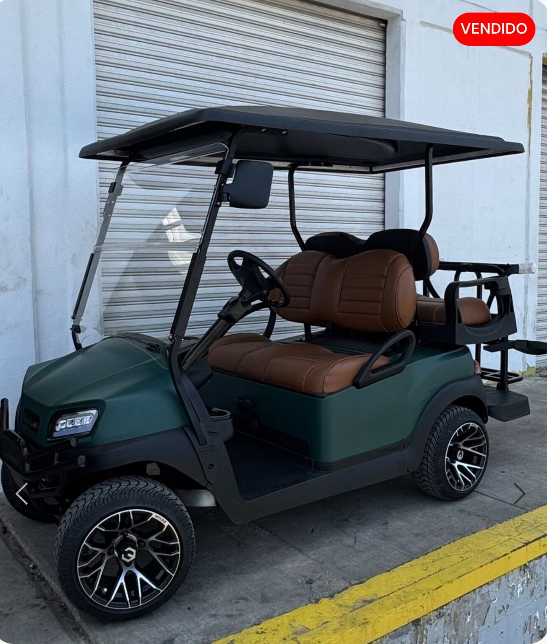 Forest Green 4-Seater — Matte Paint · Tan Leather